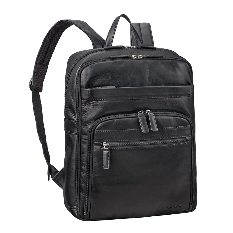 "Quinten" Stilvoller Leder Laptop Rucksack 16 Zoll für Herren & Damen
