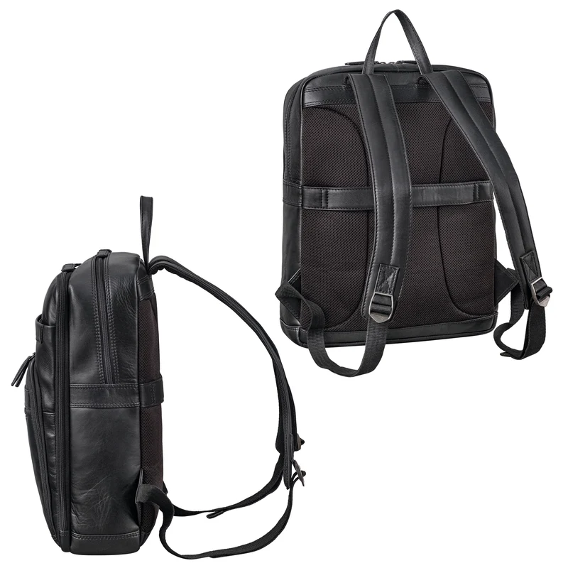 "Quinten" Stilvoller Leder Laptop Rucksack 16 Zoll für Herren & Damen