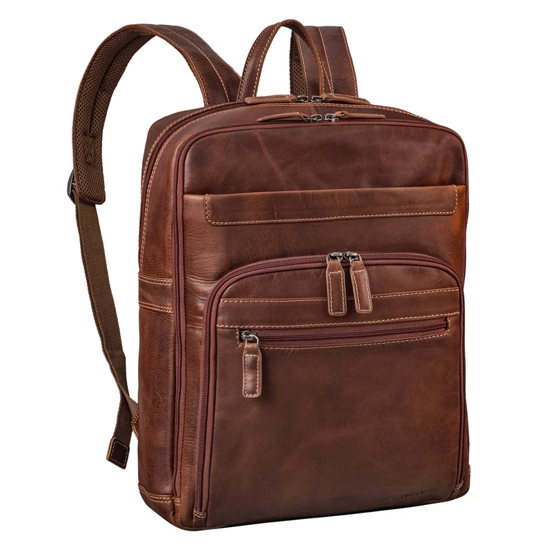 "Quinten" Stilvoller Leder Laptop Rucksack 16 Zoll für Herren & Damen