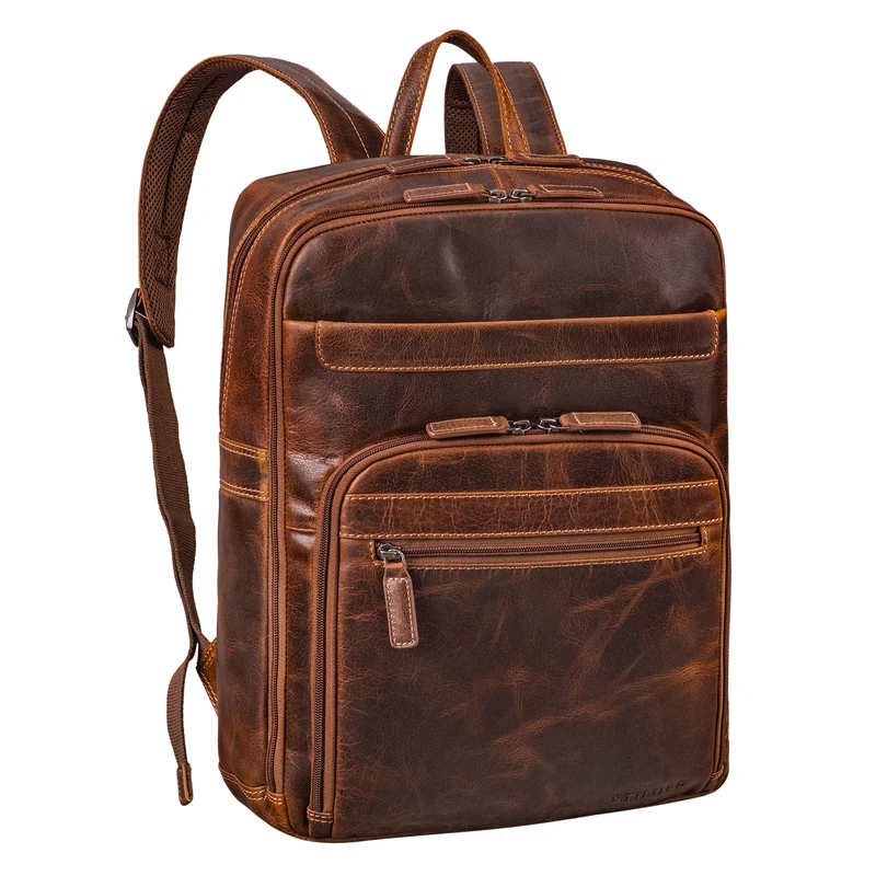 "Quinten" Stilvoller Leder Laptop Rucksack 16 Zoll für Herren & Damen