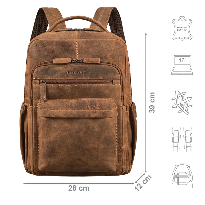 "Hiro" Laptoprucksack 16 Zoll für Herren & Damen - für Arbeit & Reisen