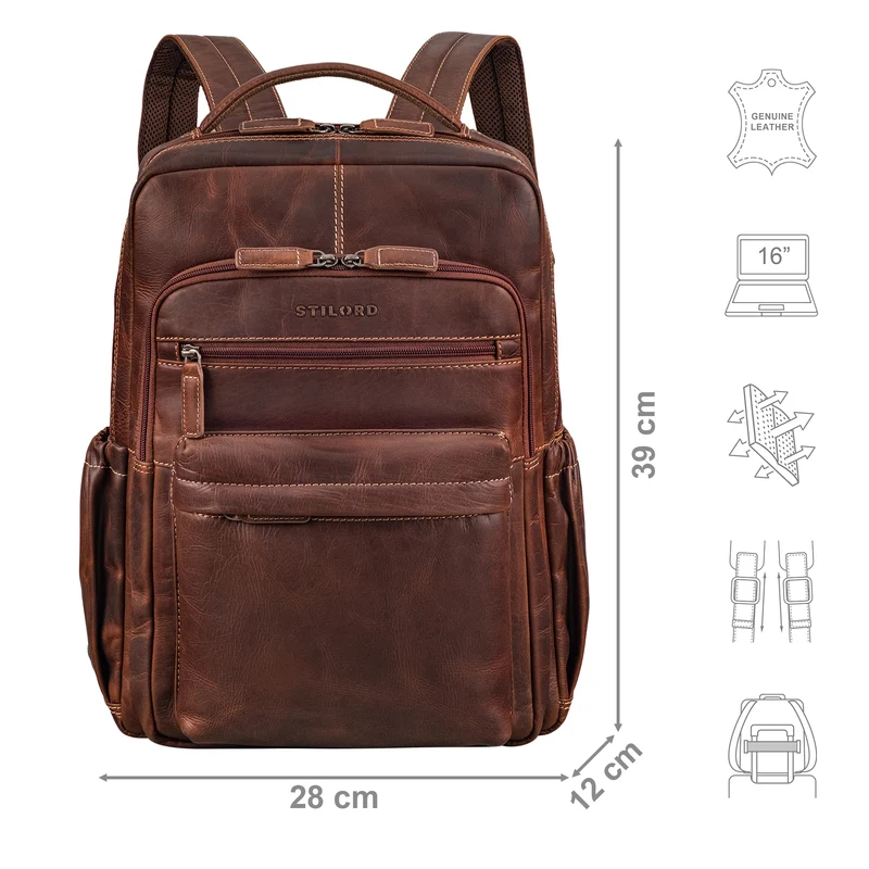 "Hiro" Laptoprucksack 16 Zoll für Herren & Damen - für Arbeit & Reisen