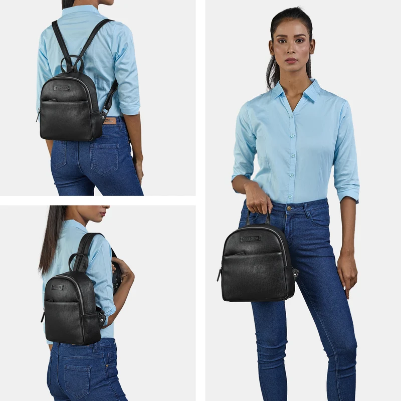 "Kiana" 2-in-1 Crossbody Rucksack Sling Bag Leder Damen klein