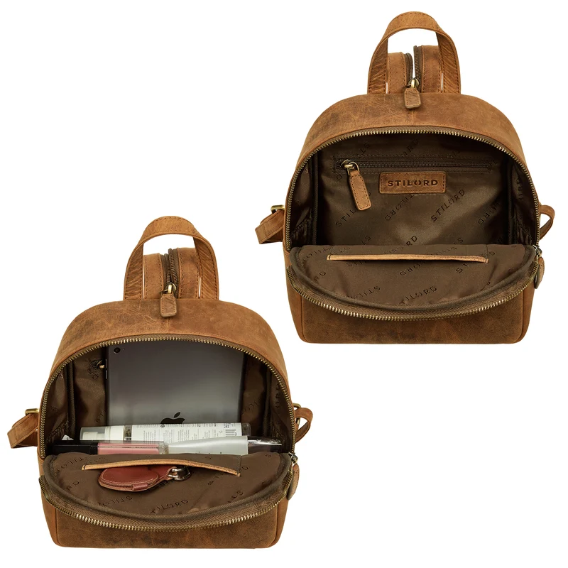 "Kiana" 2-in-1 Crossbody Rucksack Sling Bag Leder Damen klein