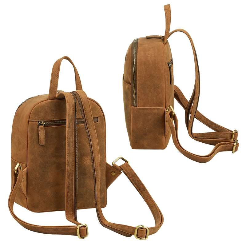 "Kiana" 2-in-1 Crossbody Rucksack Sling Bag Leder Damen klein