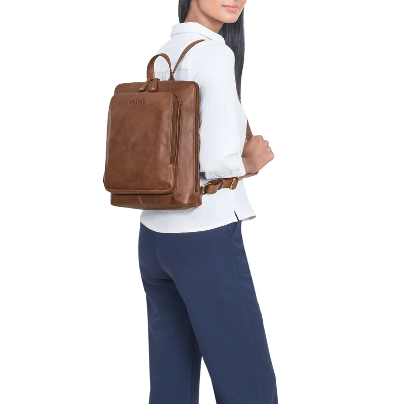 "Marla" Moderner Rucksack Leder Damen Klein 10,1 - 10,9 Zoll Tablet