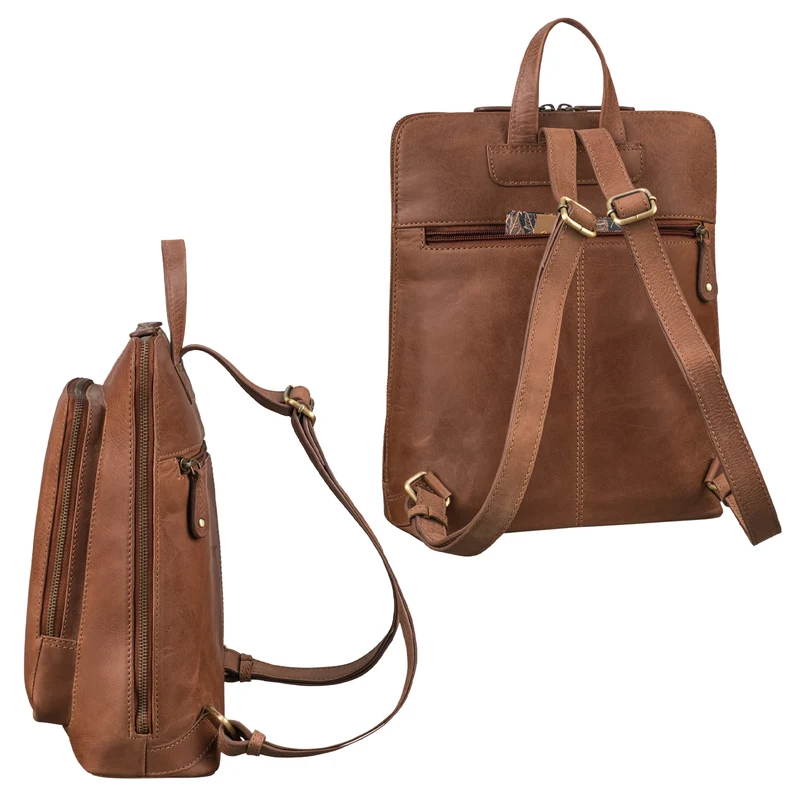 "Marla" Moderner Rucksack Leder Damen Klein 10,1 - 10,9 Zoll Tablet