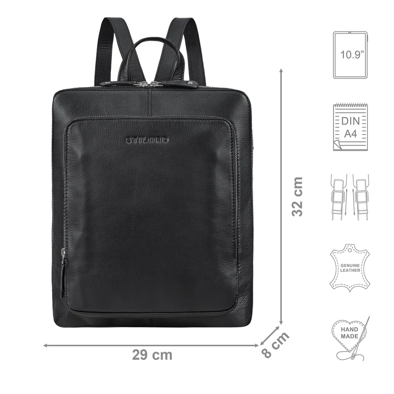 "Marla" Moderner Rucksack Leder Damen Klein 10,1 - 10,9 Zoll Tablet