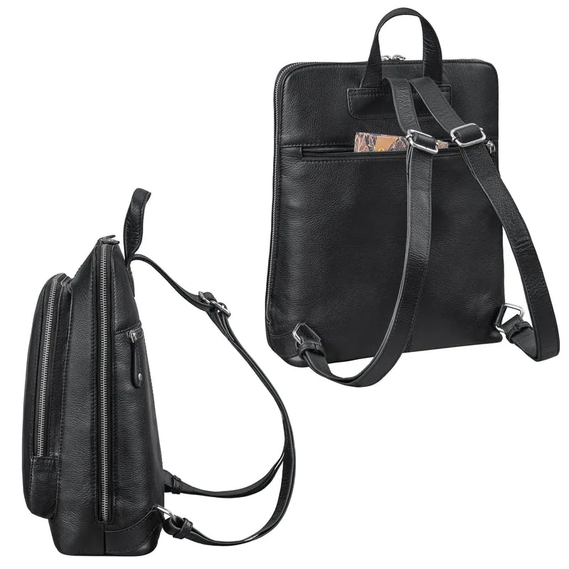 "Marla" Moderner Rucksack Leder Damen Klein 10,1 - 10,9 Zoll Tablet