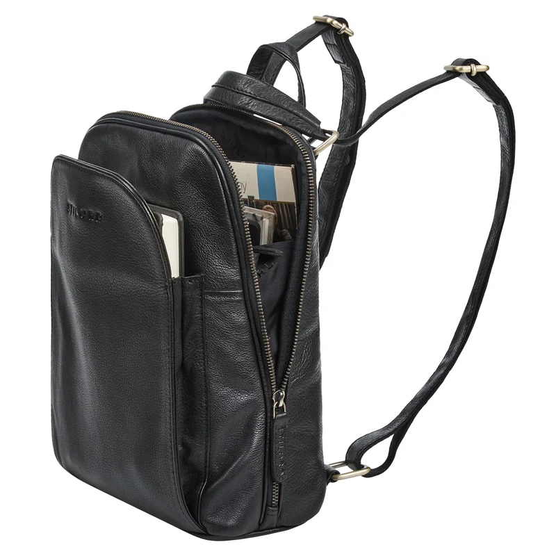 "Ophelia" 2-in-1 Rucksack-Tasche Echt Leder Damen 10,9 Zoll