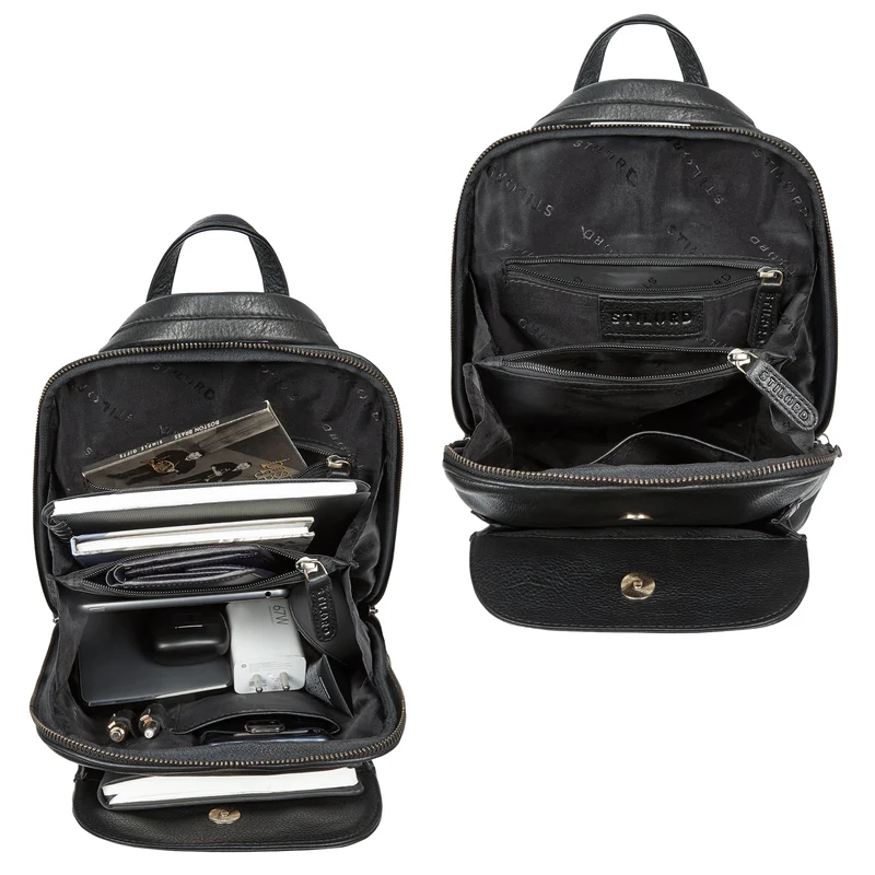 "Ophelia" 2-in-1 Rucksack-Tasche Echt Leder Damen 10,9 Zoll