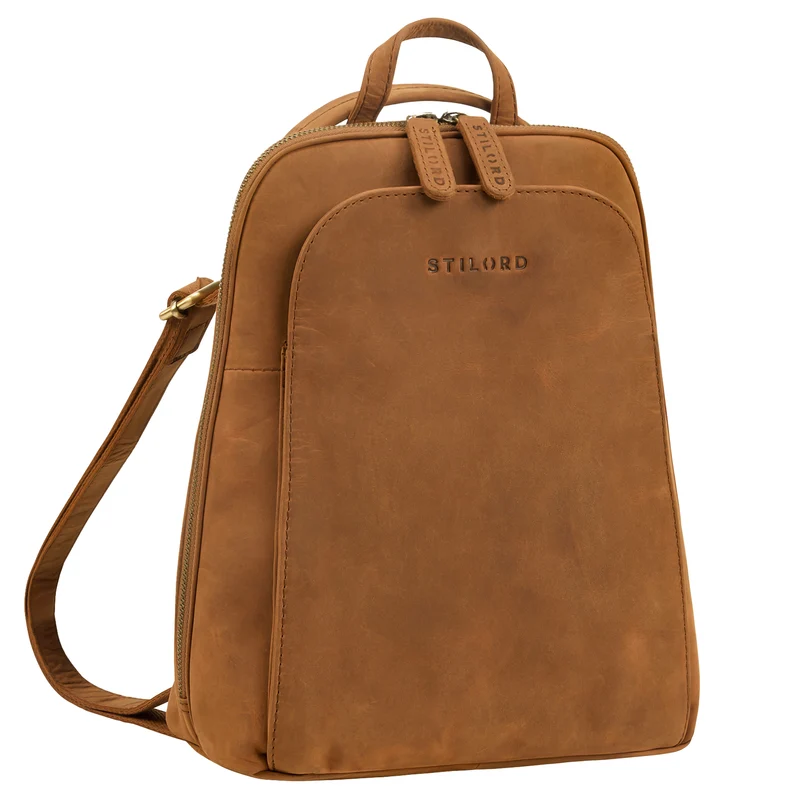 "Ophelia" 2-in-1 Rucksack-Tasche Echt Leder Damen 10,9 Zoll