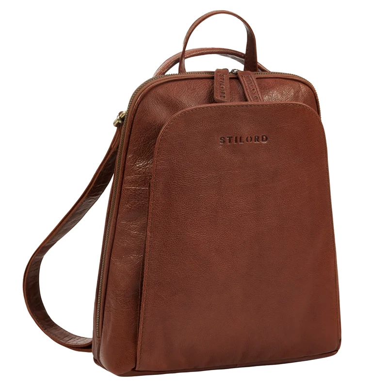 "Ophelia" 2-in-1 Rucksack-Tasche Echt Leder Damen 10,9 Zoll