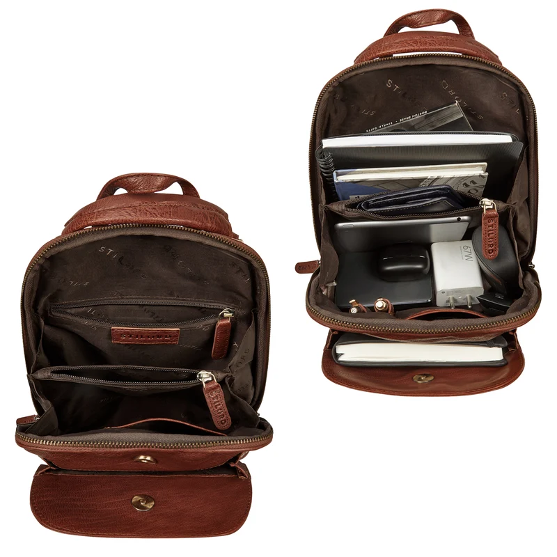 "Ophelia" 2-in-1 Rucksack-Tasche Echt Leder Damen 10,9 Zoll