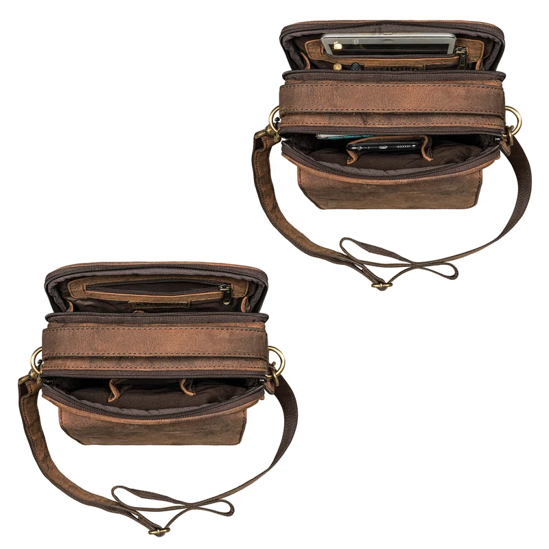 "Silvio" Moderne Ledertasche Herren Klein für Tablet 10,1 Zoll