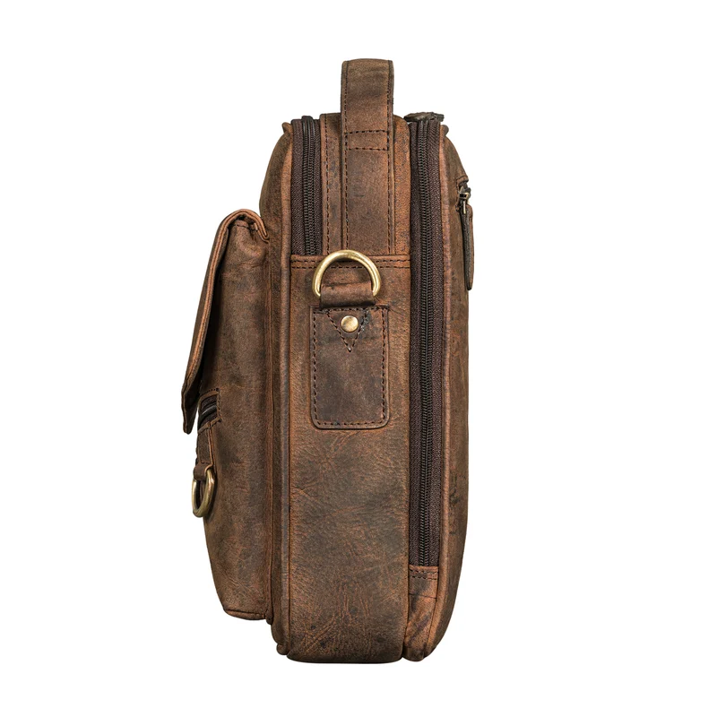 "Silvio" Moderne Ledertasche Herren Klein für Tablet 10,1 Zoll