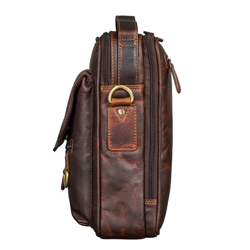 "Silvio" Moderne Ledertasche Herren Klein für Tablet 10,1 Zoll