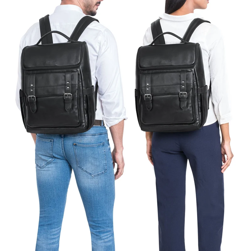 "Gian" Rucksack Herren Arbeit Leder Damenrucksack Groß für 16" Laptops