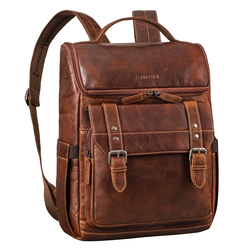 "Gian" Rucksack Herren Arbeit Leder Damenrucksack Groß für 16" Laptops