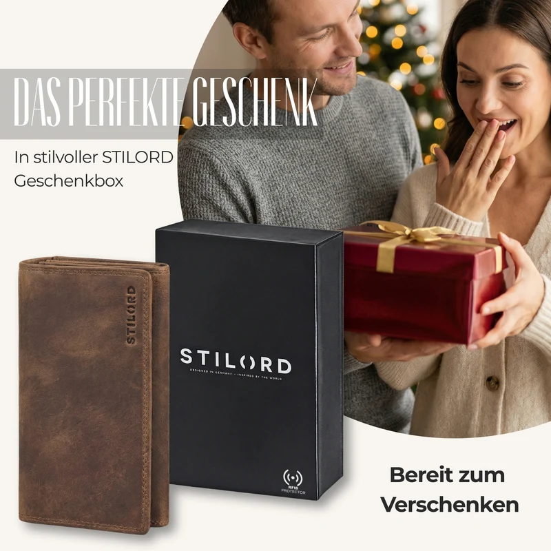 "Mirella" Elegante Geldbörse Damen Leder Geldbeutel viele Fächer