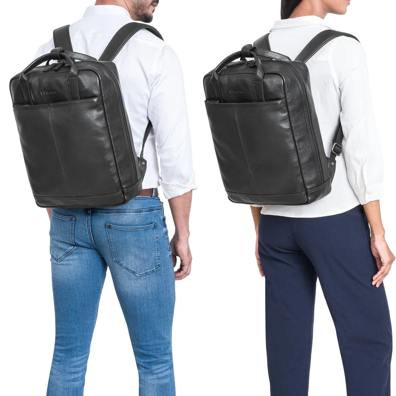 "Bobbie" Lederrucksack für Herren Rucksacktasche Damen 16 Zoll Laptop