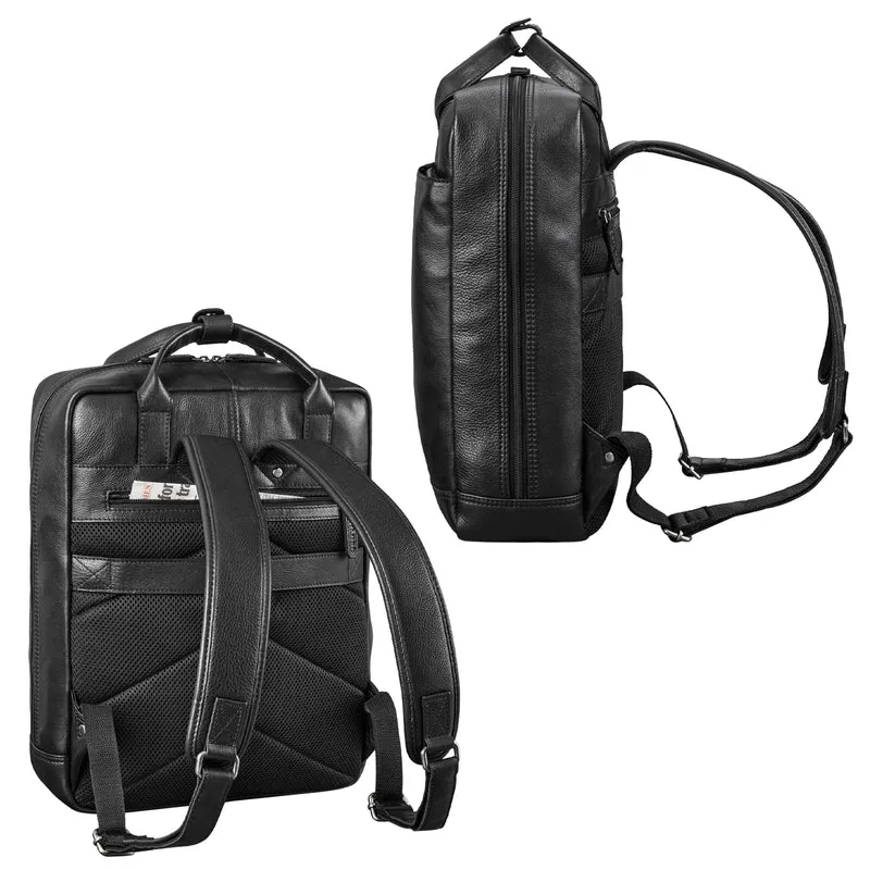"Bobbie" Lederrucksack für Herren Rucksacktasche Damen 16 Zoll Laptop