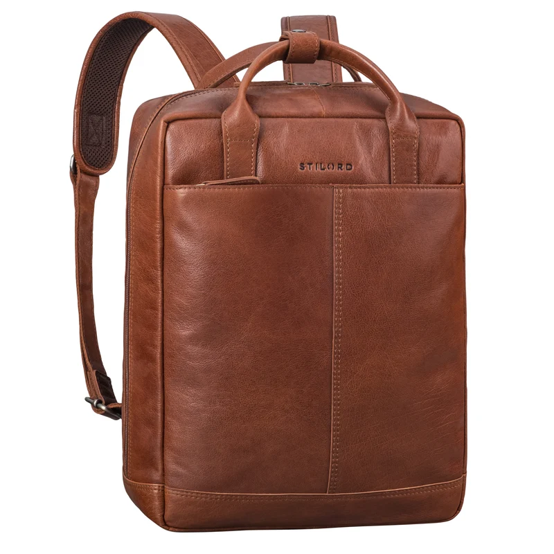 "Bobbie" Lederrucksack für Herren Rucksacktasche Damen 16 Zoll Laptop