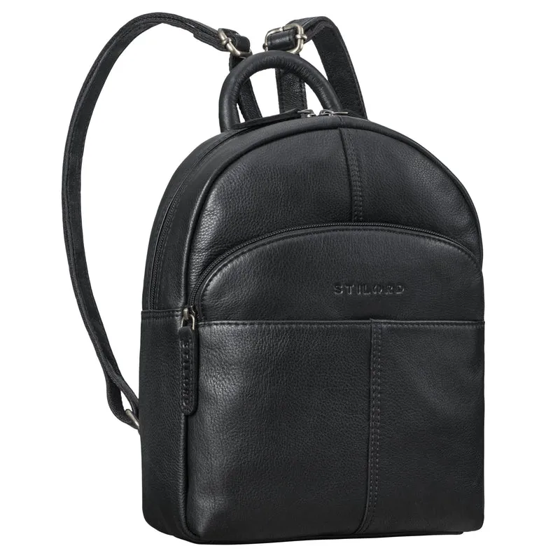 "Elva" Kleiner Rucksack Damen Leder Daypack viele Fächer