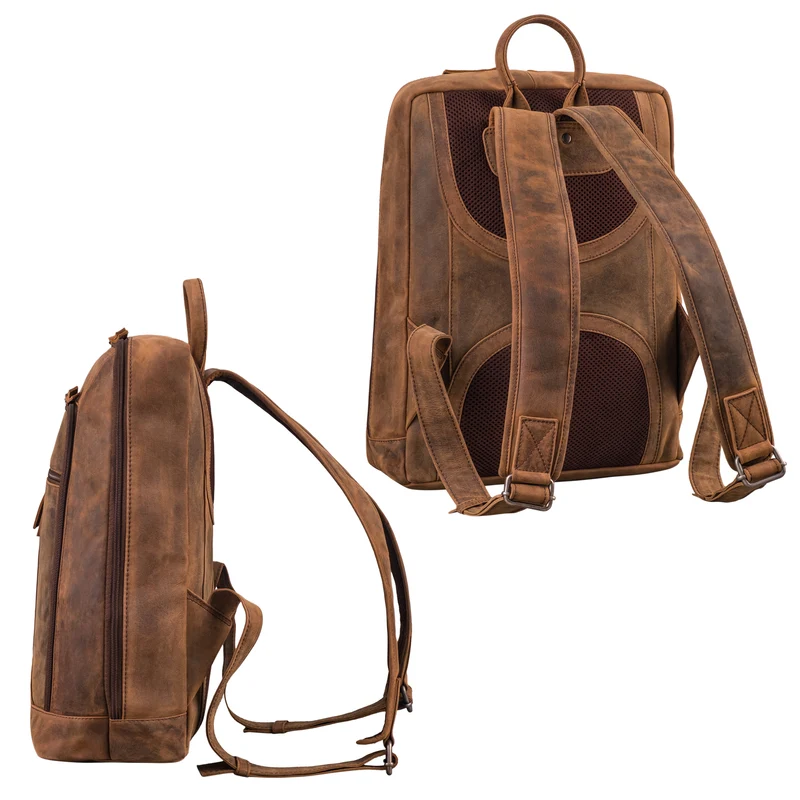 "Giulio" Eleganter Business Rucksack Herren Leder 15.6 - 16 Zoll