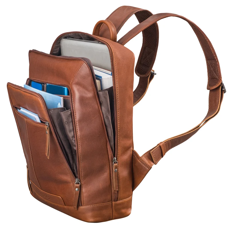 "Giulio" Eleganter Business Rucksack Herren Leder 15.6 - 16 Zoll