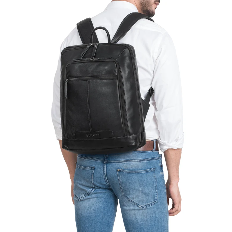 "Giulio" Eleganter Business Rucksack Herren Leder 15.6 - 16 Zoll