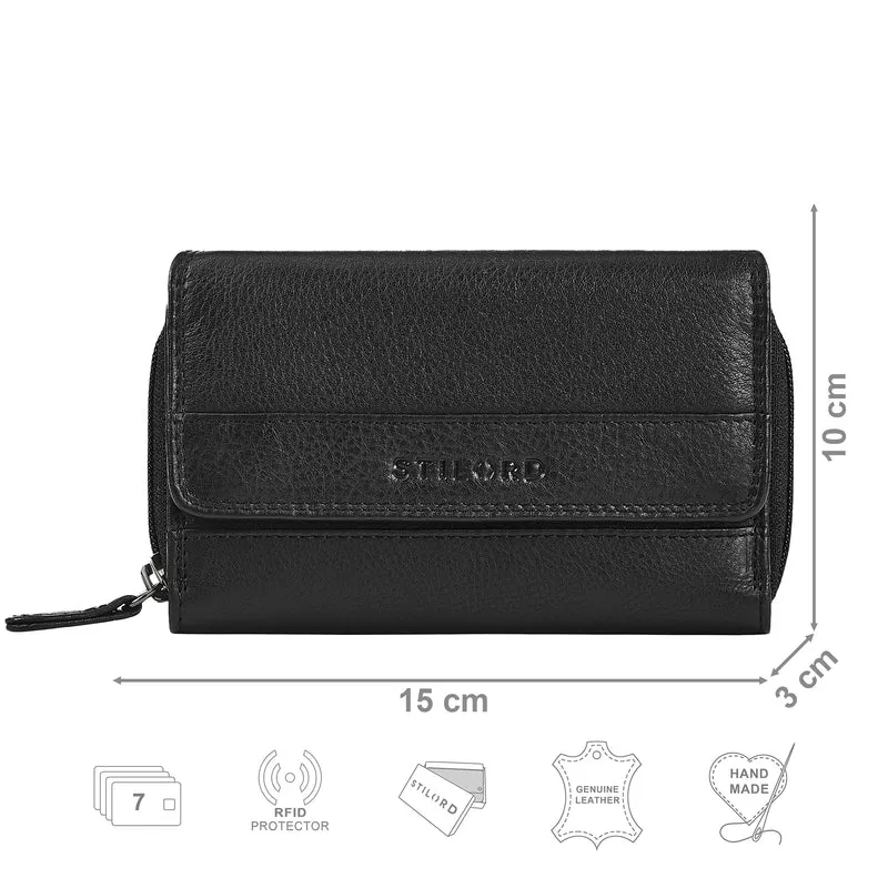 "Lissy" Elegante Geldbörse Damen Leder Groß mit RFID Schutz