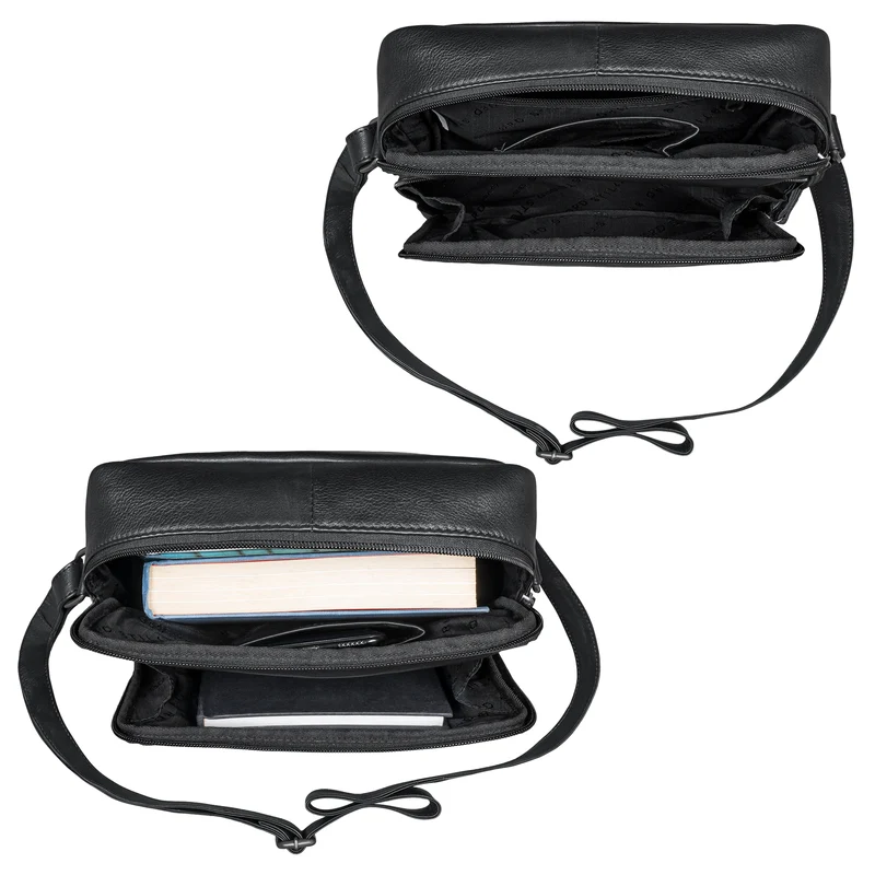 "Faro" Vintage Umhängetasche Herren Klein Leder Messenger Bag 11 Zoll