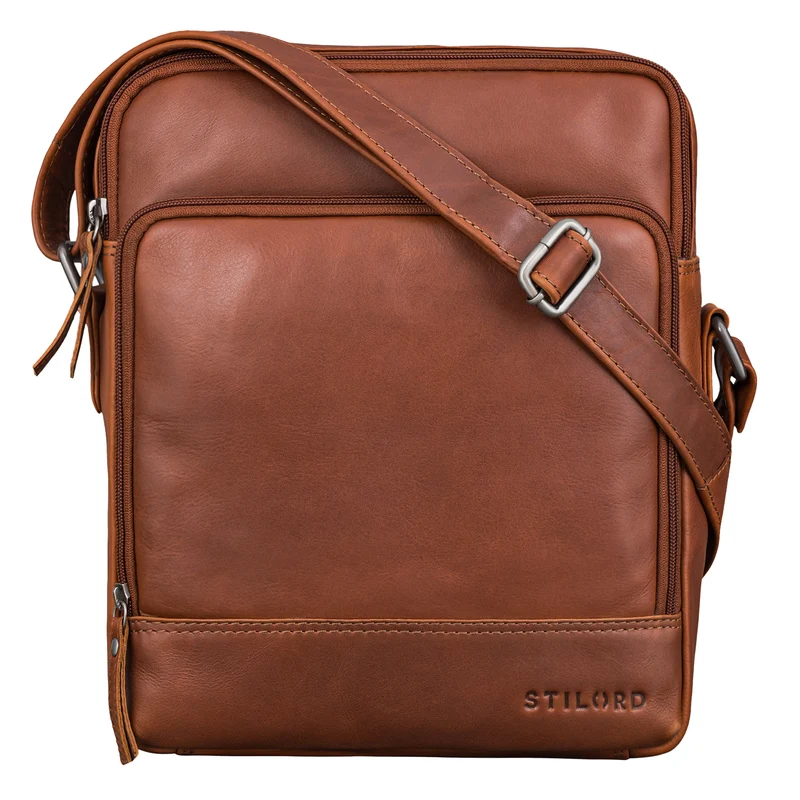 "Faro" Vintage Umhängetasche Herren Klein Leder Messenger Bag 11 Zoll