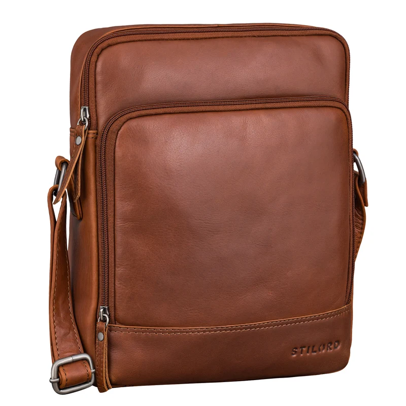"Faro" Vintage Umhängetasche Herren Klein Leder Messenger Bag 11 Zoll