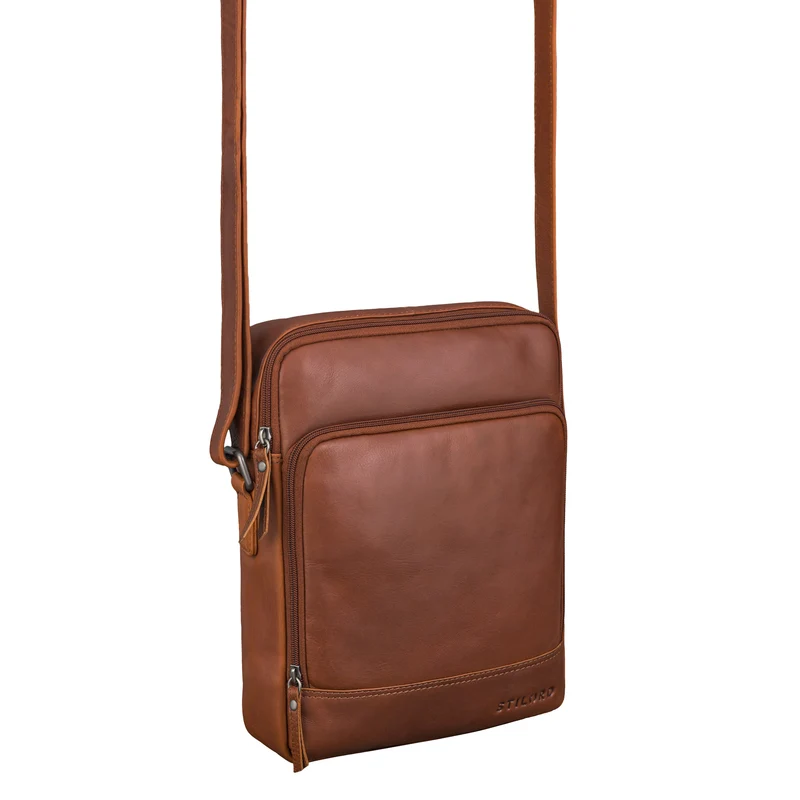 "Faro" Vintage Umhängetasche Herren Klein Leder Messenger Bag 11 Zoll
