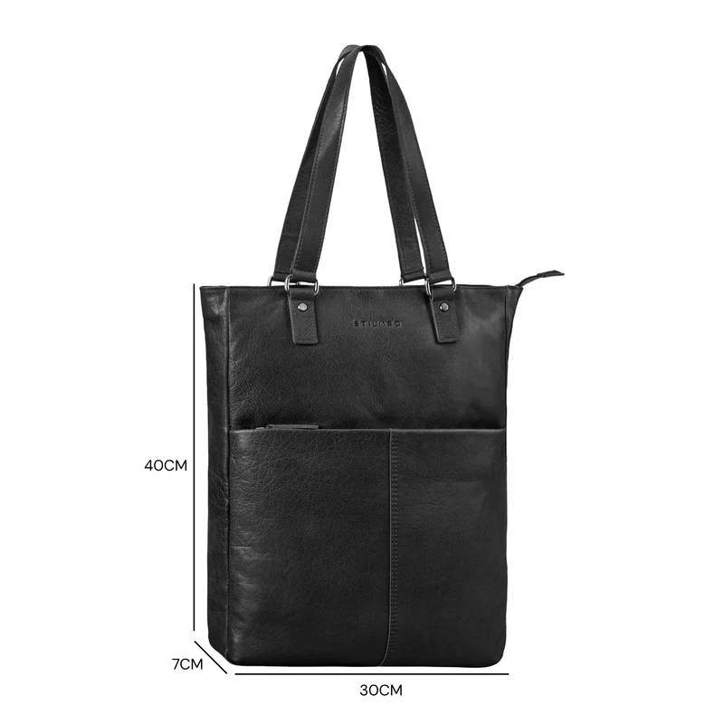 STILORD "Lund" Shopper Tasche Damen Leder groß für DIN A4 & 16 Zoll Laptop