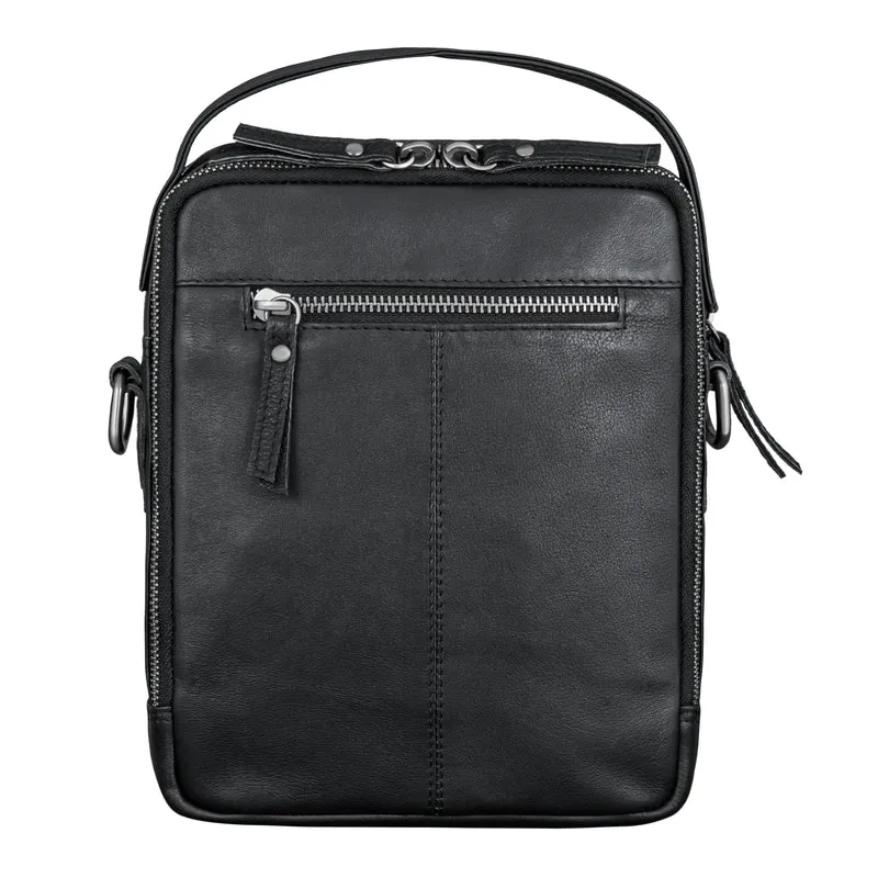 "Byron" Elegante Umhängetasche Herren Klein Leder mit vielen Fächern