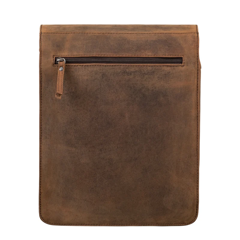 "Oxford" Vintage Umhängetasche Leder Herren mittel-groß DIN A4
