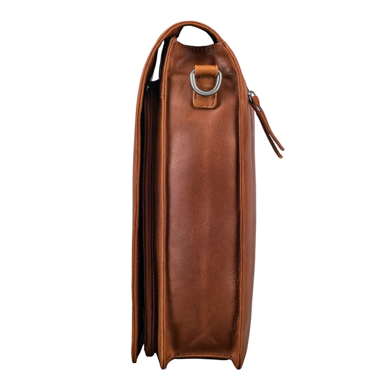 "Oxford" Vintage Umhängetasche Leder Herren mittel-groß DIN A4