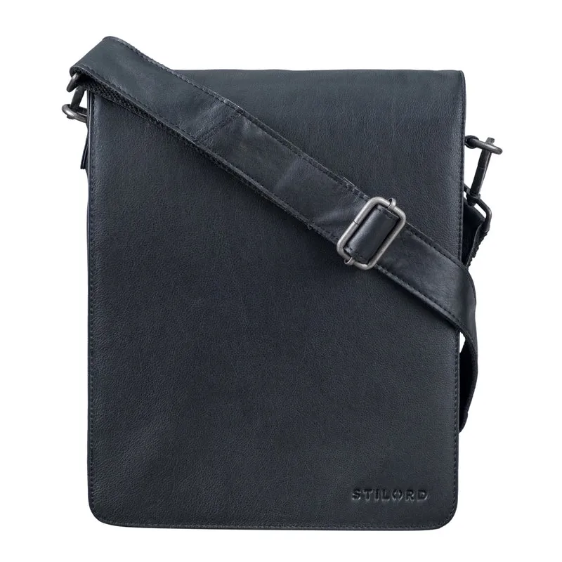"Oxford" Vintage Umhängetasche Leder Herren mittel-groß DIN A4