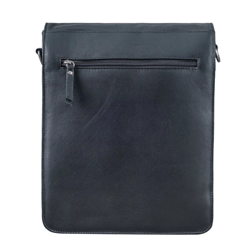 "Oxford" Vintage Umhängetasche Leder Herren mittel-groß DIN A4