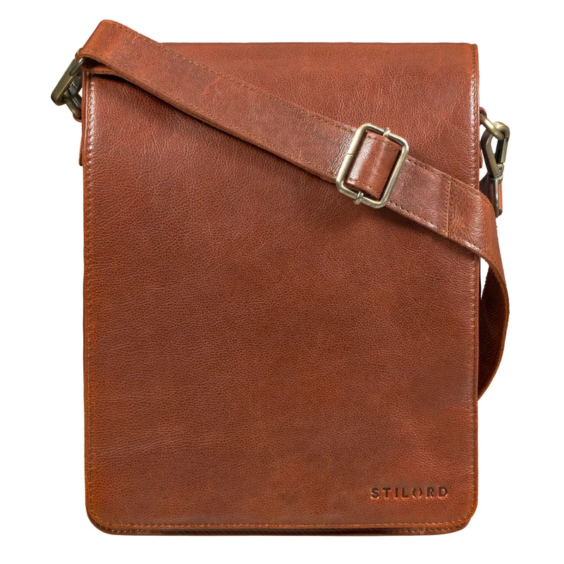 "Oxford" Vintage Umhängetasche Leder Herren mittel-groß DIN A4