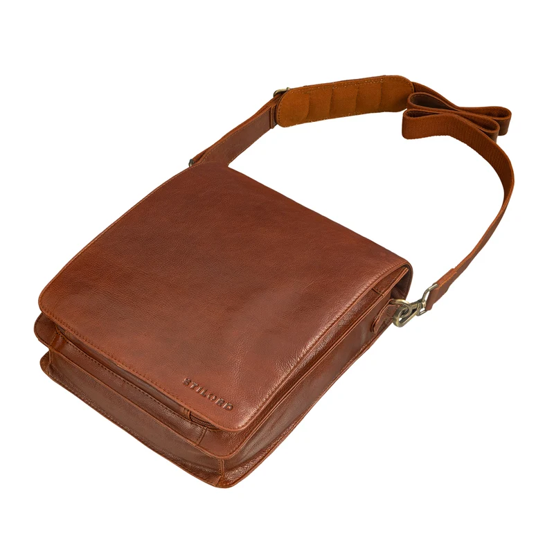 "Oxford" Vintage Umhängetasche Leder Herren mittel-groß DIN A4