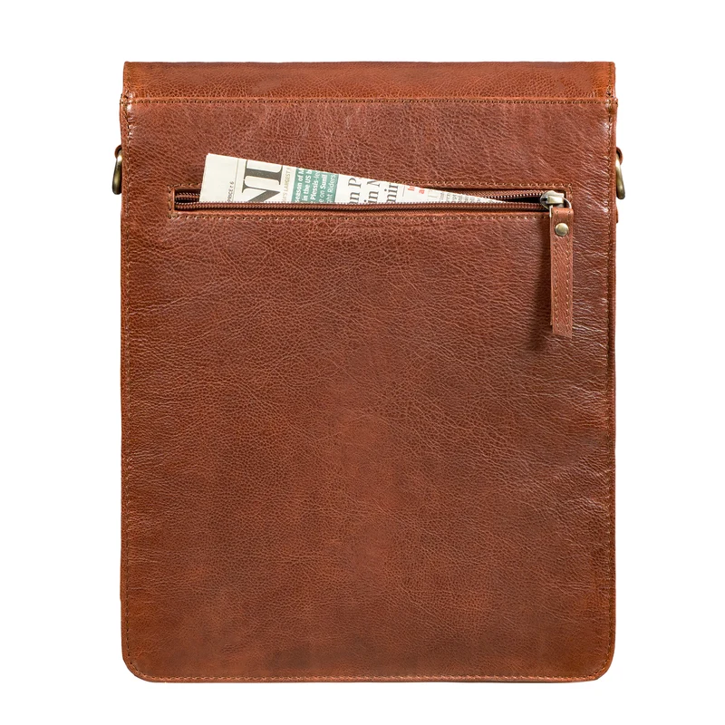 "Oxford" Vintage Umhängetasche Leder Herren mittel-groß DIN A4