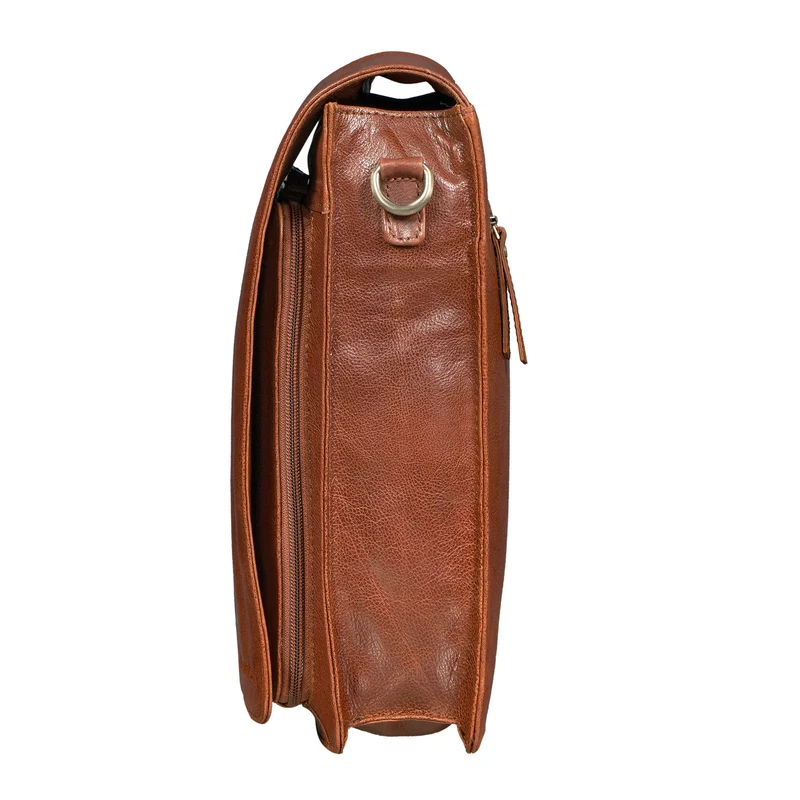 "Oxford" Vintage Umhängetasche Leder Herren mittel-groß DIN A4
