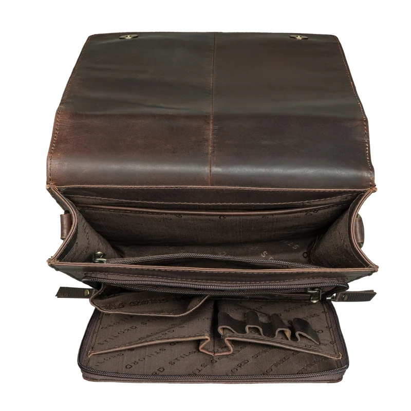 "Oxford" Vintage Umhängetasche Leder Herren mittel-groß DIN A4