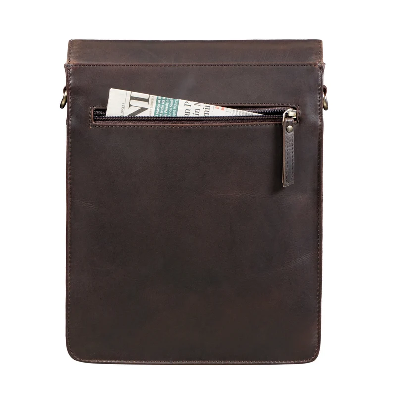 "Oxford" Vintage Umhängetasche Leder Herren mittel-groß DIN A4