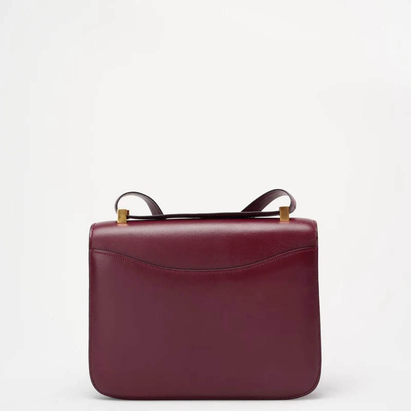 Hermes Vintage Constance 24 Burgunder Box 1980er Jahre