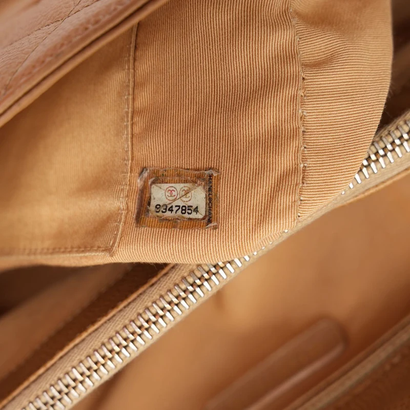 Chanel Vintage Beige Grand Shopping Tote GST Caviar 2003-2004
